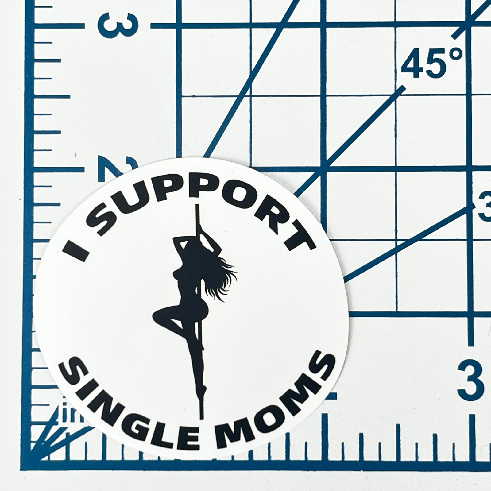 I Support Single Moms Vinyl Sticker Funny Sarcastic Adult Humor Novelty Graphic