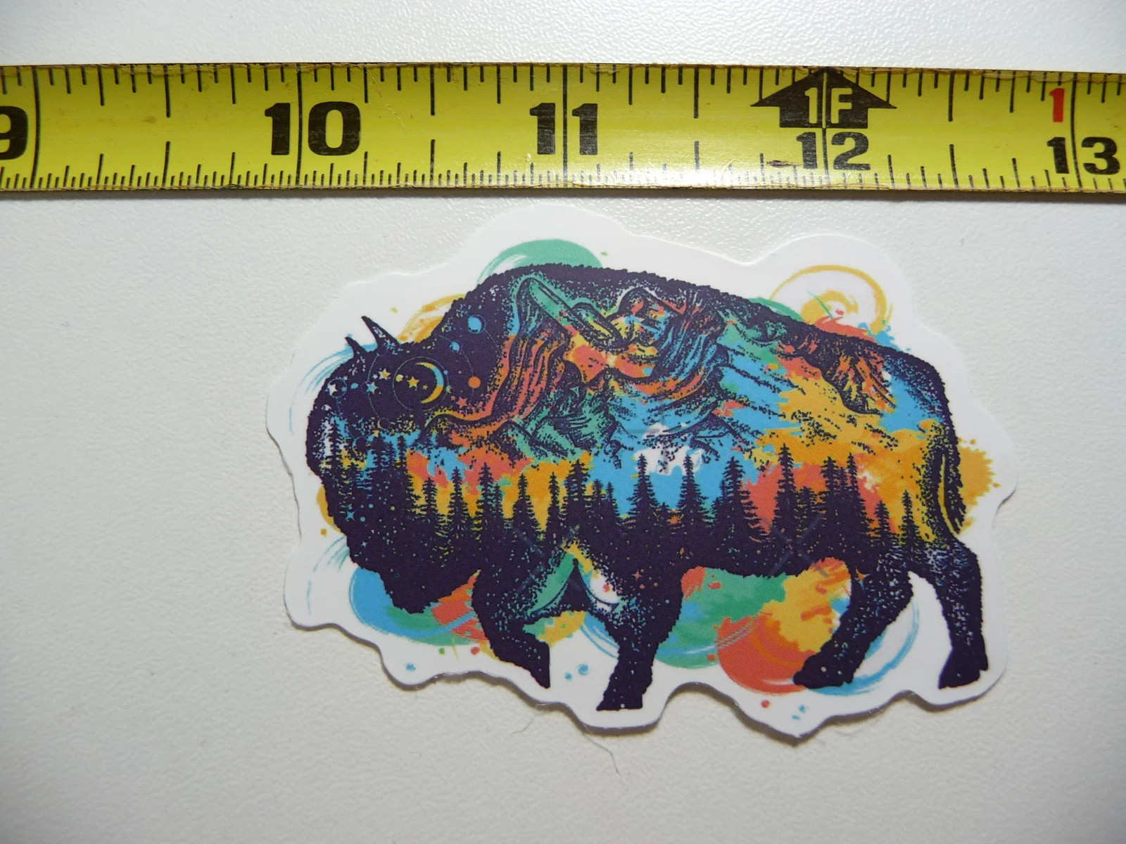 BUFFALO OUTDOOR SCENE SMALL STICKER DECAL CAMPING TRAVEL VACATION FUNNY