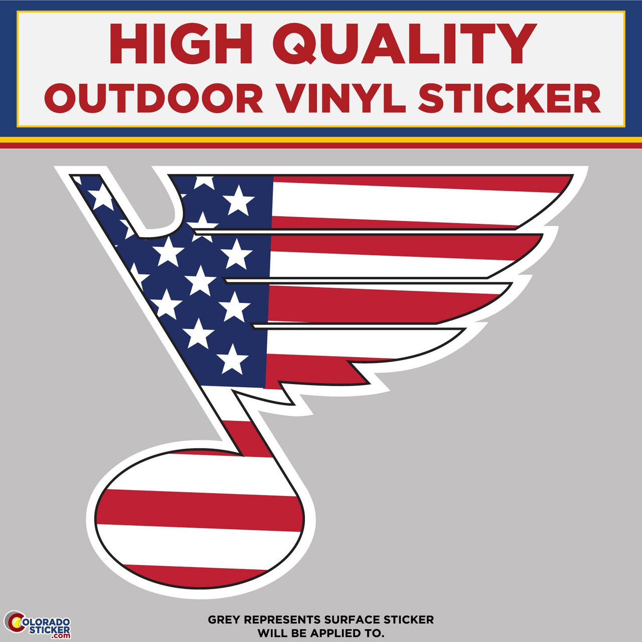 Blues US Flag, American Flag, High Quality Vinyl Stickers