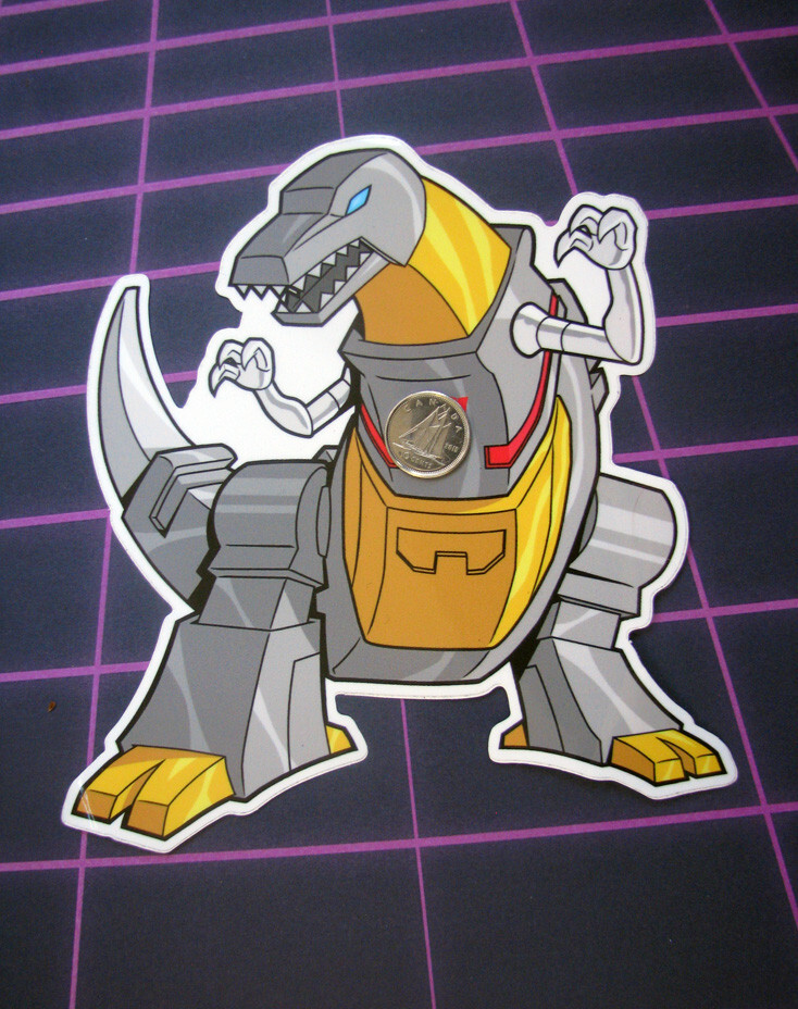 Grimlock Vinyl Sticker 80s G1 Dinobot Decal Skateboard Car Laptop Waterbottle