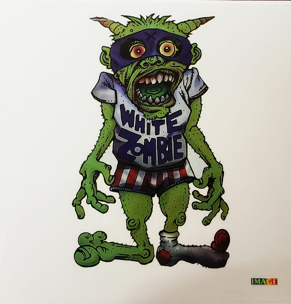 WHITE ZOMBIE – GREEN – STICKER/DECAL – BRAND NEW VINTAGE – MUSIC BAND 123