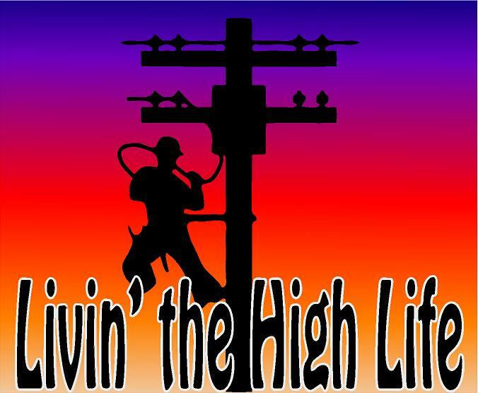 Livin' the high life. Reflective/Matte Vinyl Decal Sticker, or Magnet. Power