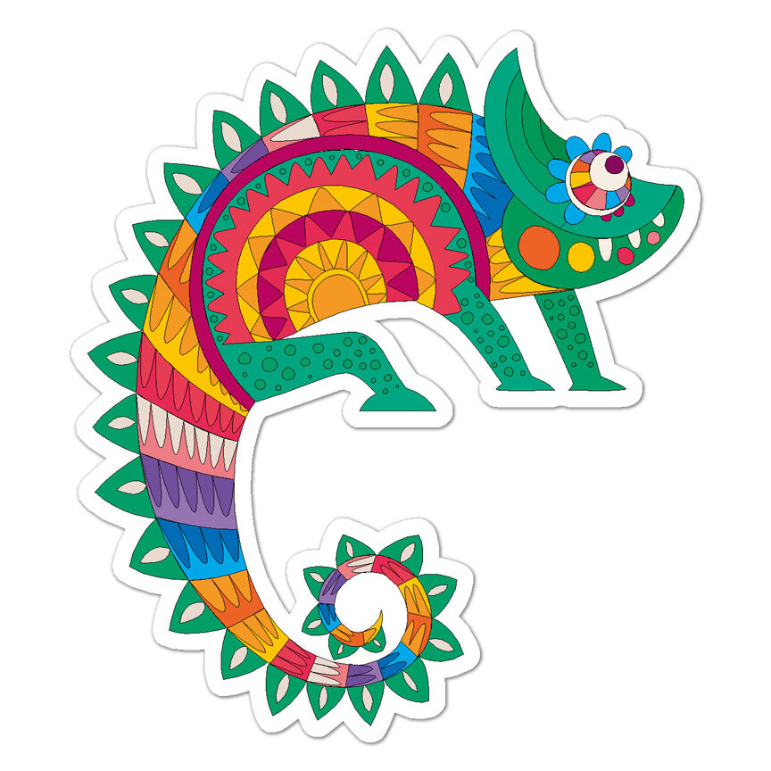 Mexican Lizard Gecko, Vinyl Decal Sticker, Indoor Outdoor, 3 Sizes, #9064
