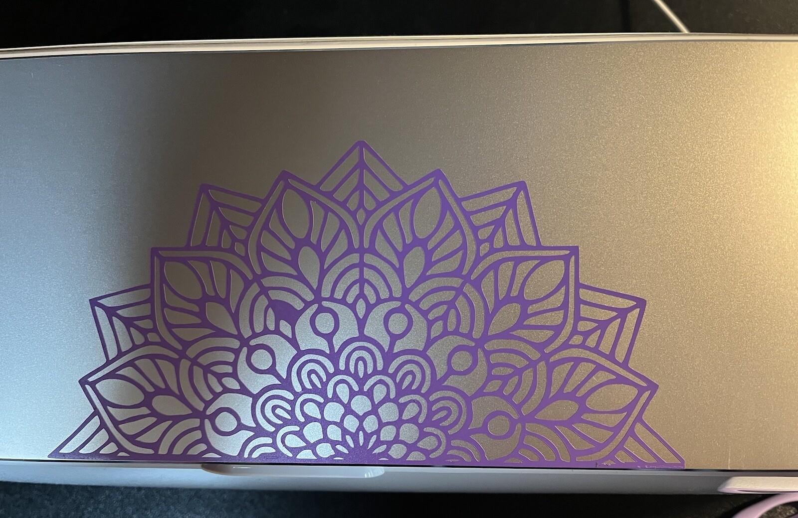 Mandala Half Flower Removable vinyl decal sticker, Home Room Wall Decor 8×4”