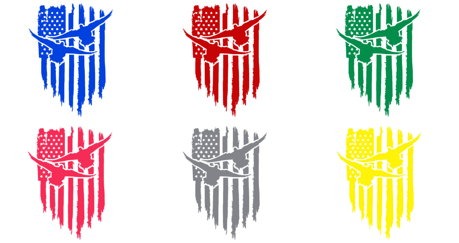 Vinyl Decal Truck Car Sticker Laptop – Hunting Fishing Duck American Flag