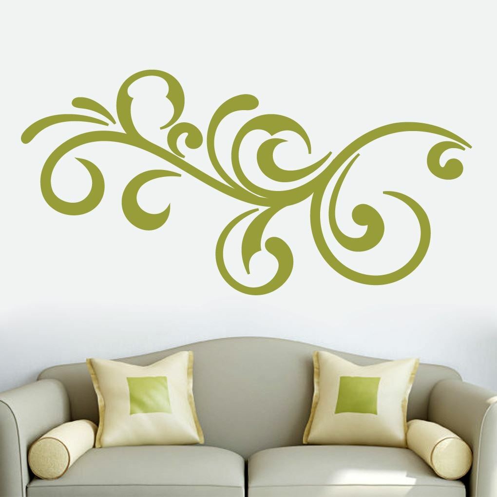 Decorative Scroll Flourish Wall Decal – Wall Accents, Shapes, Vinyl Wall Art