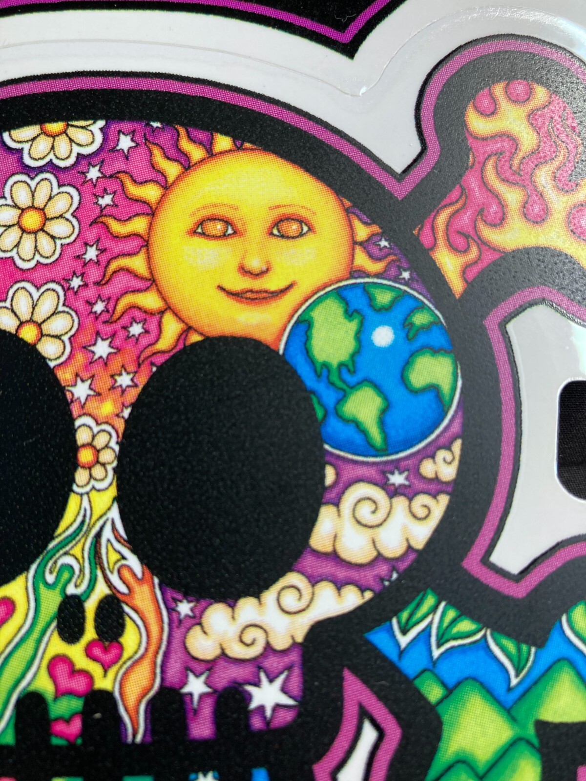 Cute Skull Moon Stars Air Earth Water Fire Window Sticker Art by Dan Morris