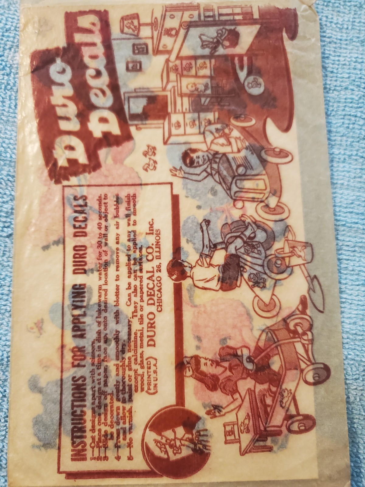 Vintage Lambs Sheep Duro Decals Transfer