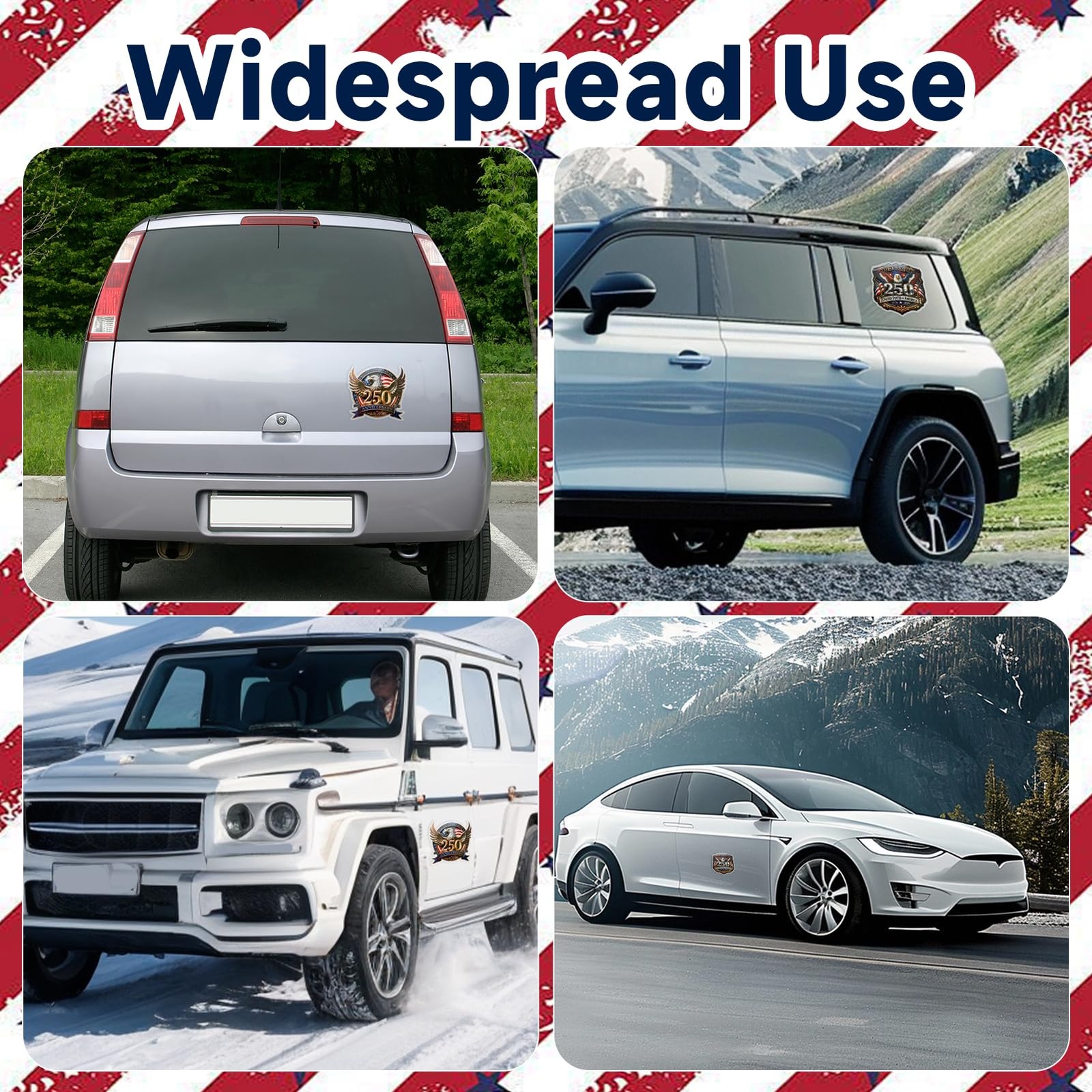 2 Pcs 250 Anniversary USA Stickers,Patriotic Bald Eagle 1776 to 2026 Vinyl Wi…