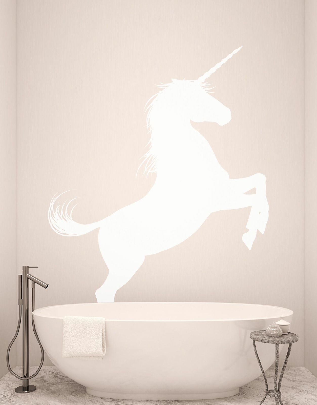 Girl’s bedroom Unicorn Wall Decal Sticker. Fantasy Silhouette. #6108
