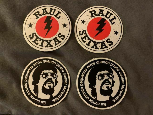 Lot of 4 RAUL SEIXAS 2 1/2" x 2 1/2" Logo STICKERS Black White FAST! FREE SHIP!