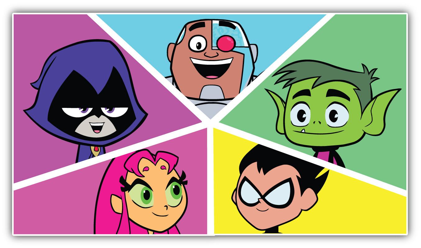 Teen Titans Cartoon Characters Sticker Bumper Decal – "SIZES"