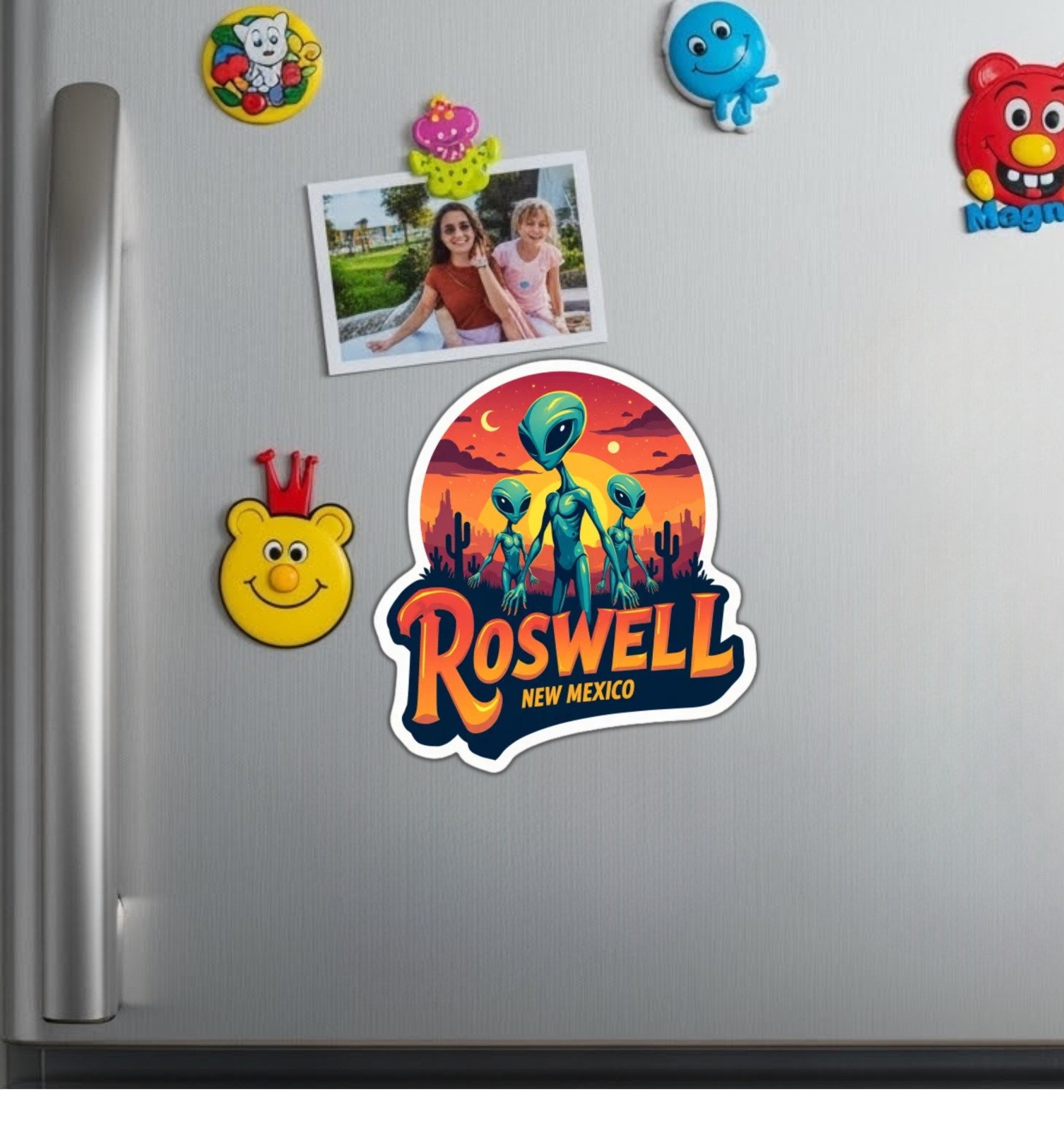 Roswell New Mexico Fridge Magnet or Laptop Sticker