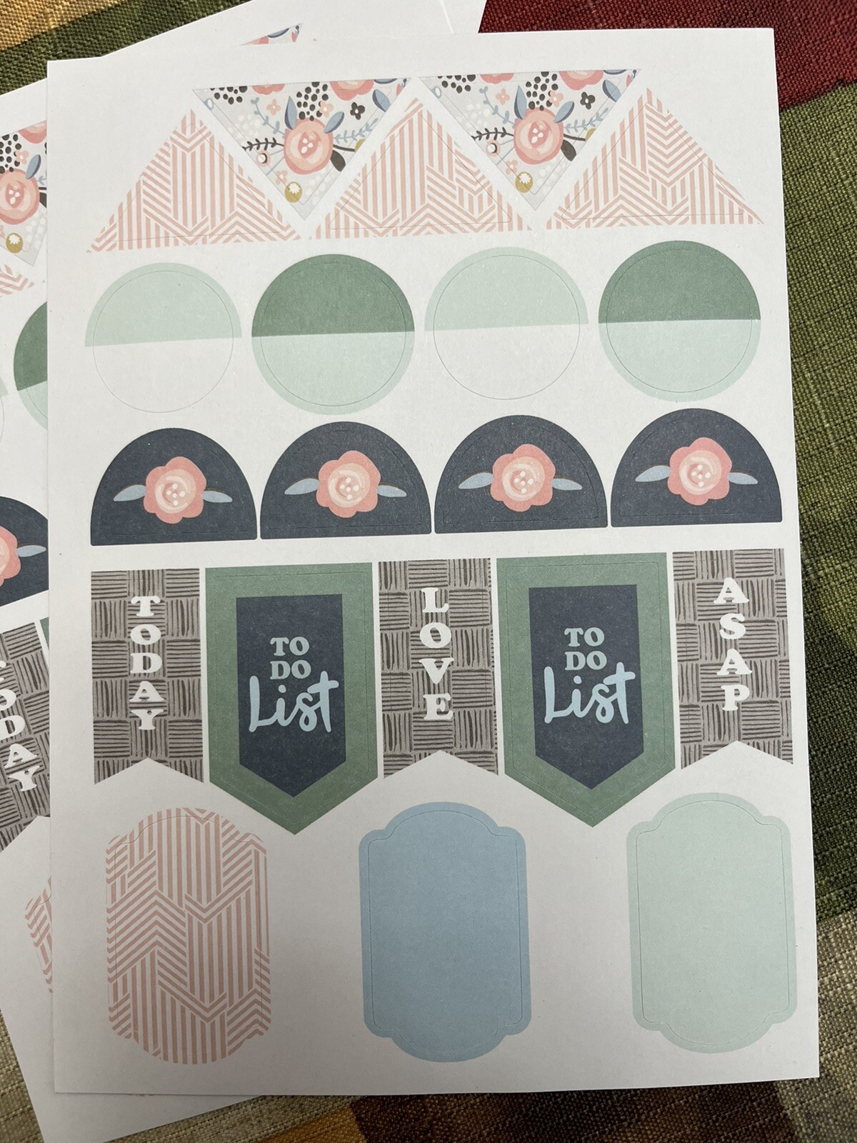 Scrapbook Stickers, Pen and Gear Stickers 4 Sets Of 4 Sheets Per Set. 16 Total