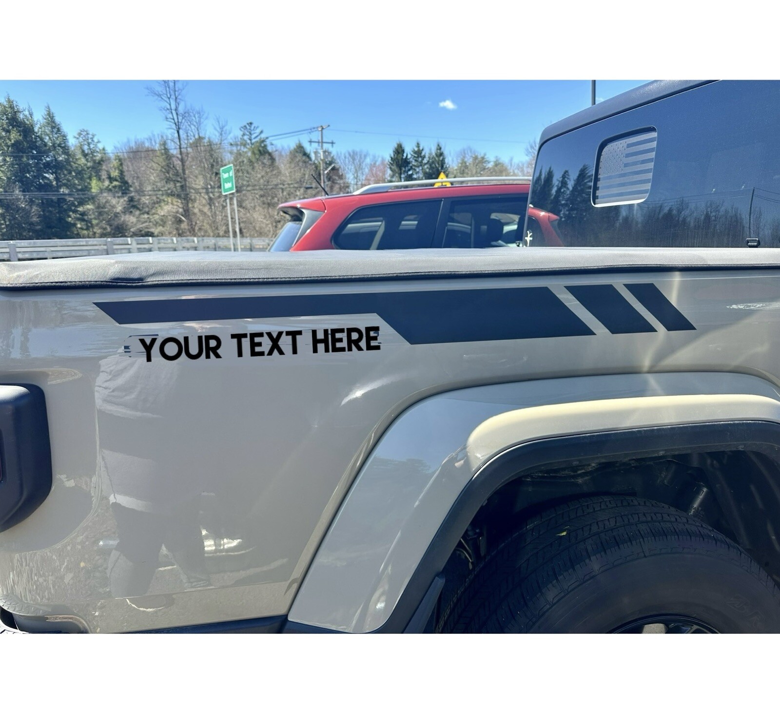 Custom Strobe Gradient Bedside Decal Decals Graphics Fit Any Jeep Gladiator