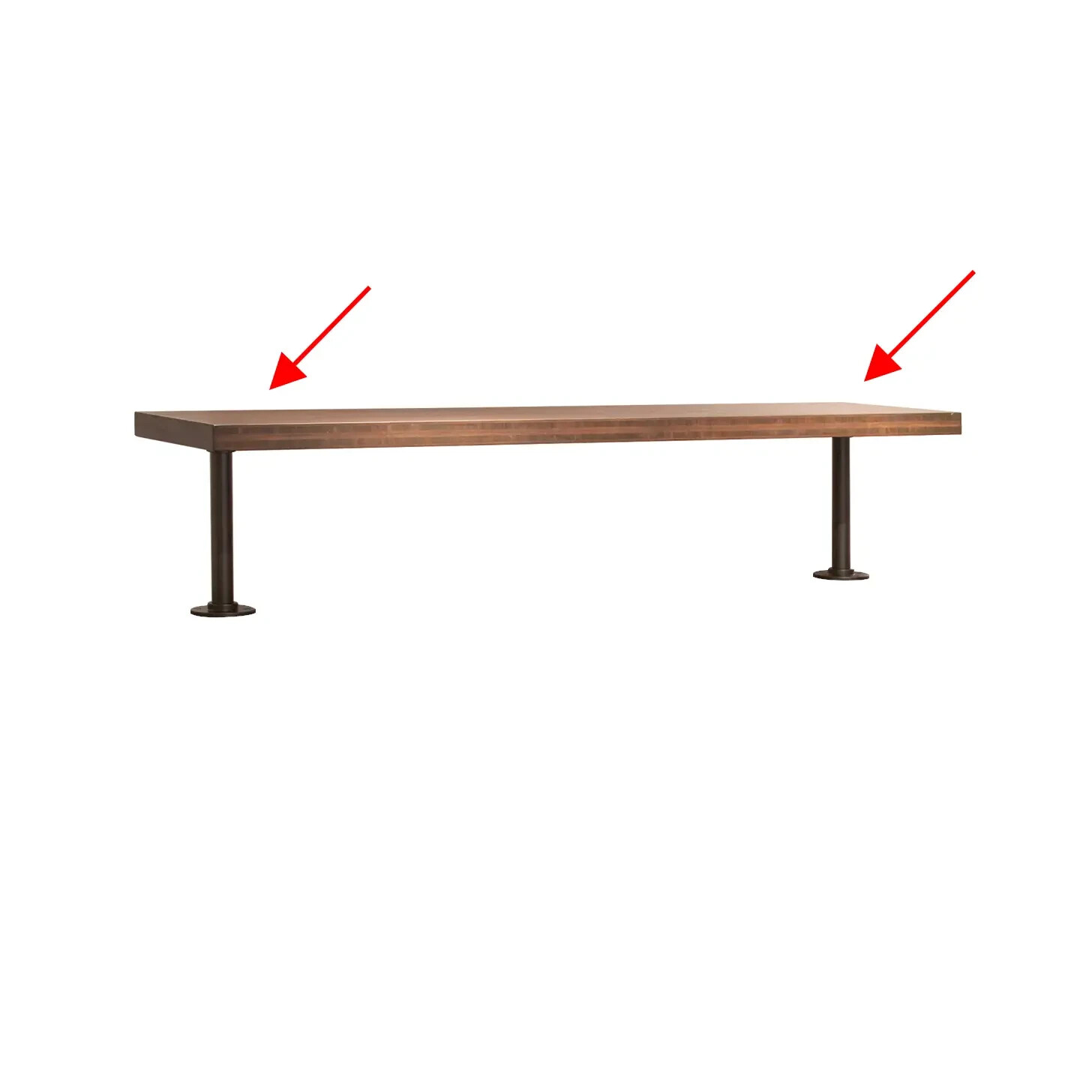 Pipeline Nesting Table Topper Frame Dark Brown Top Econoco PSNTTOPSET