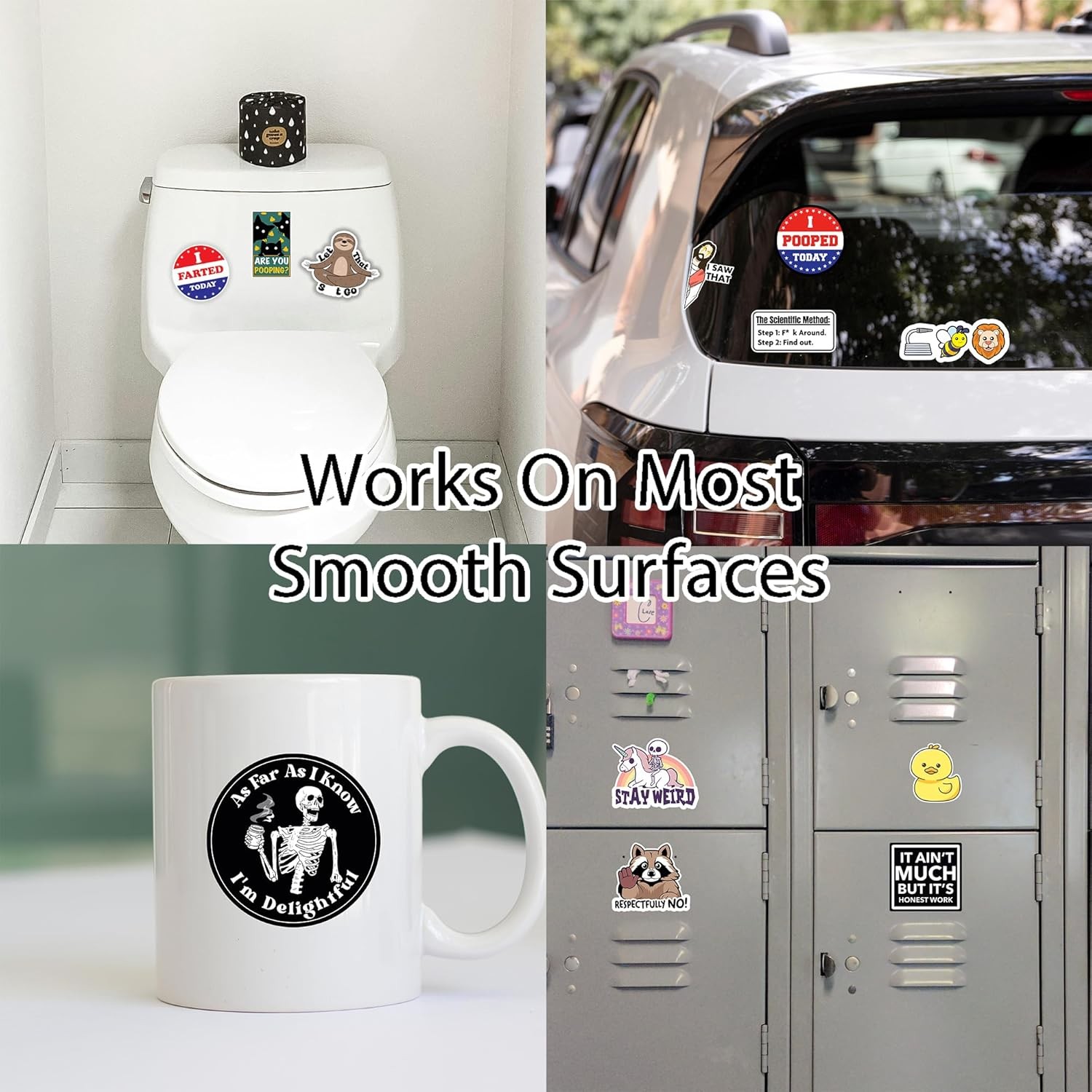 130 Pcs Funny Saying Stickers for Adults Quote Water Bottles Stickers Pack Water