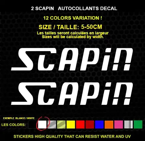 2 Scapin Decorative Stickers – Vehicles & Accessories, 2 Piece Set
