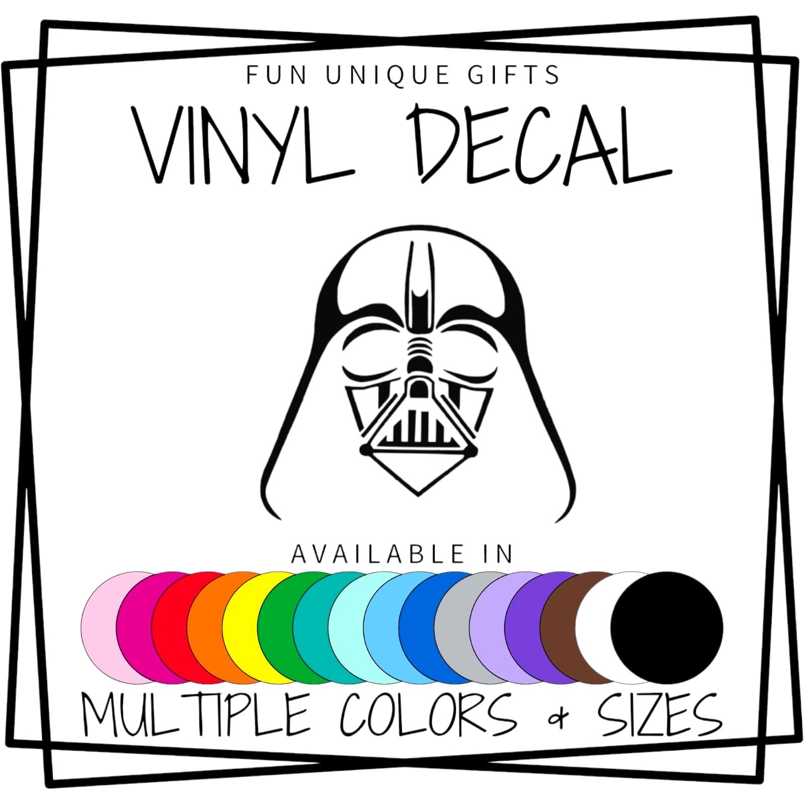 Darth Vader Star Wars Vinyl Decal Sticker -Multiple Colors & Sizes FREE SHIPPING