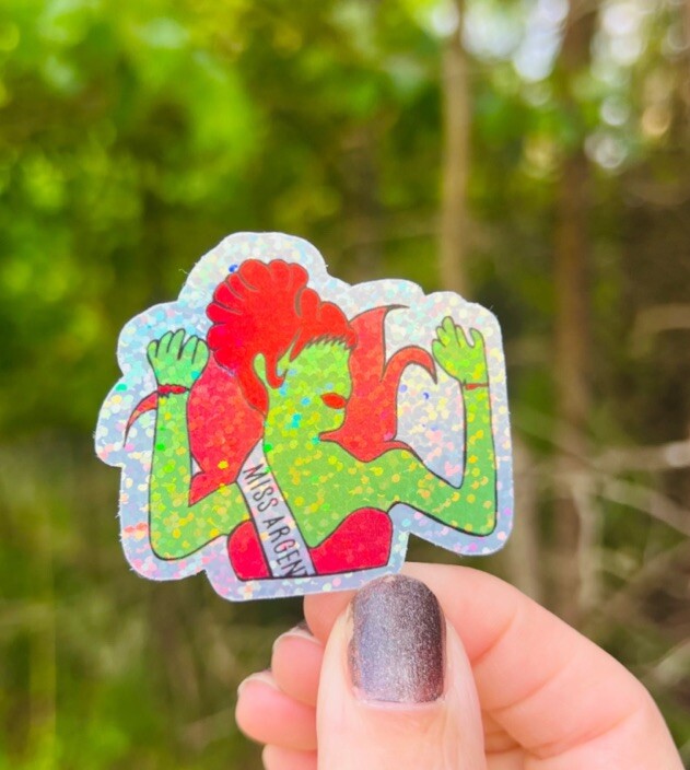 Beetlejuice Set Of 5 Holographic Glitter Sticker Halloween Spooky 80s Movie