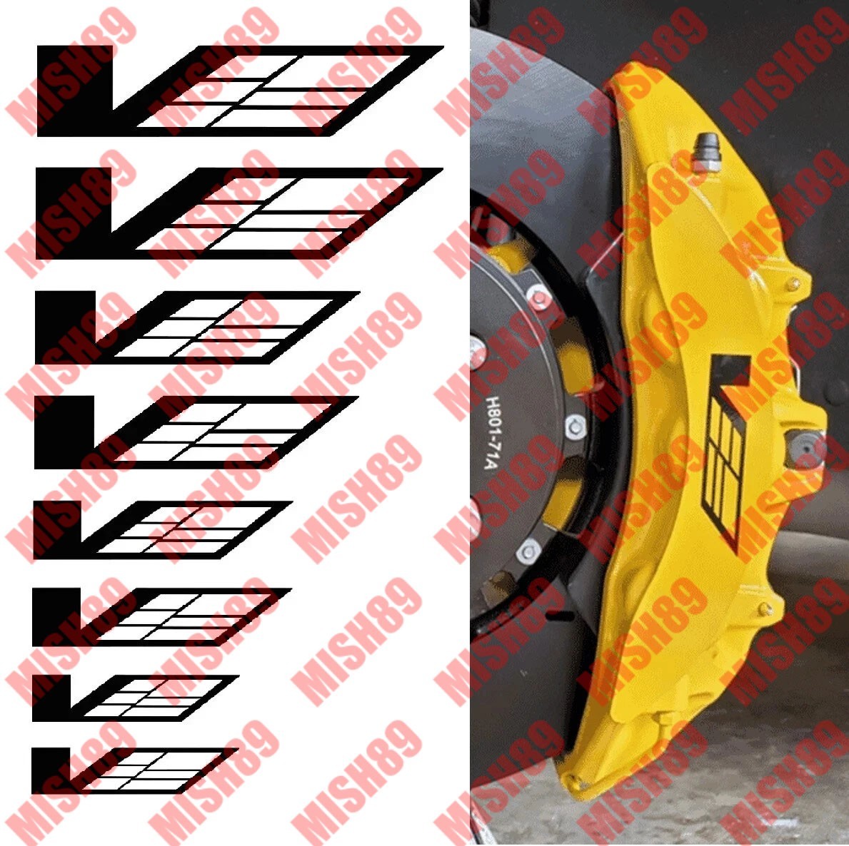 Cadillac CTS-V Brake Caliper Decal Escalade SUV CTS Car Window Vinyl Sticker
