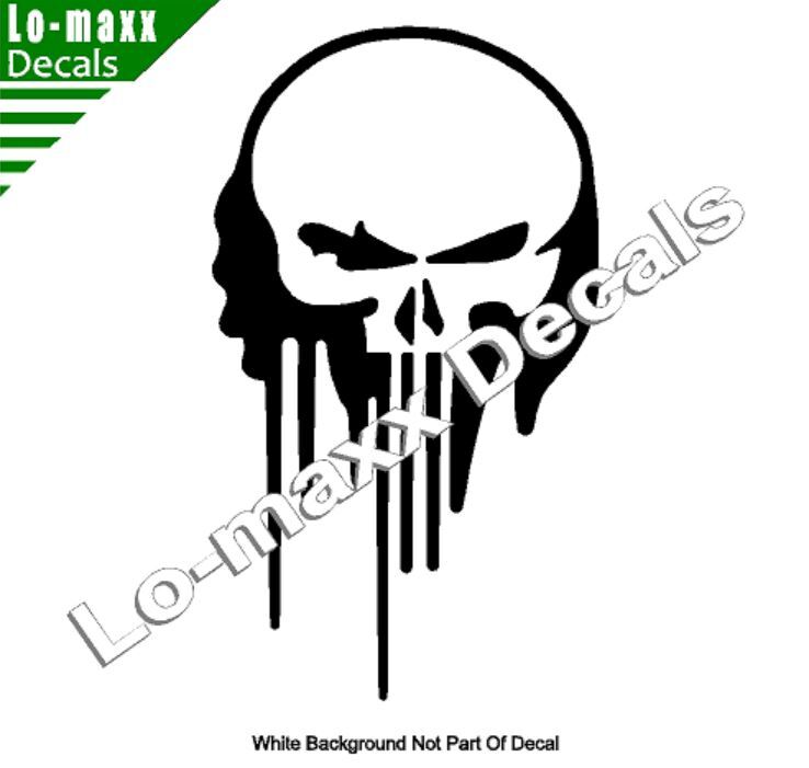 Punisher Skull Death Head Graffiti Art High Performance Die Cut Vinyl Decal