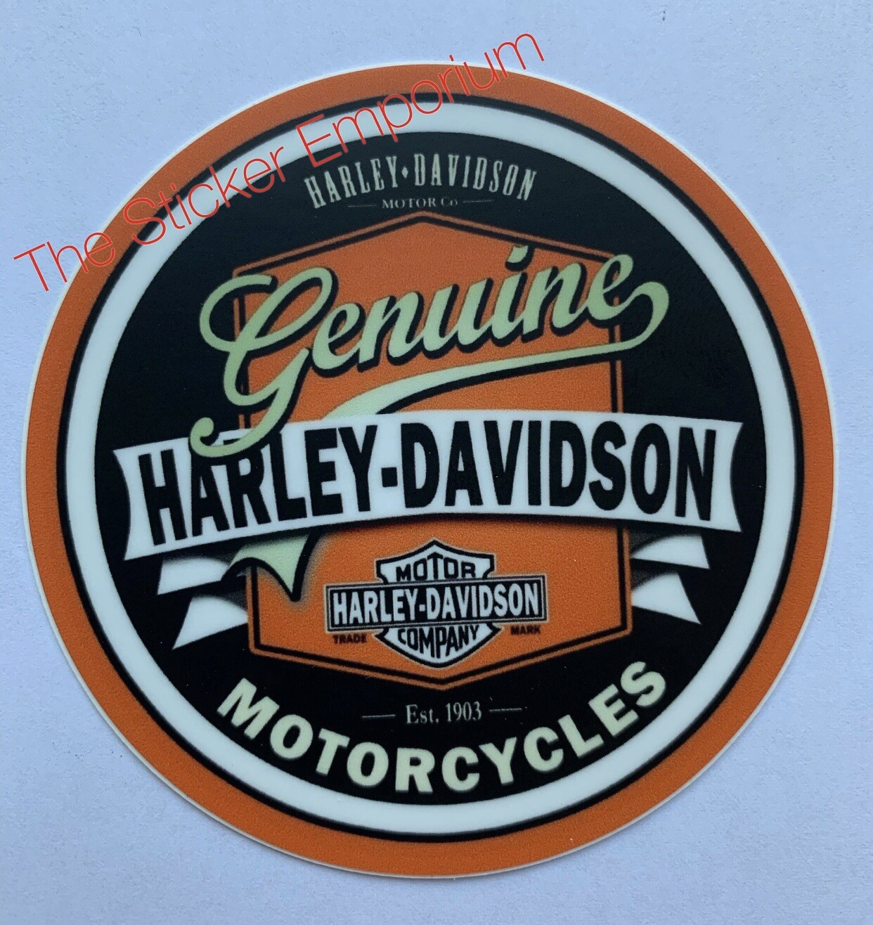 Vintage Style HD Motorcycle Sticker Helmet Tank Toolbox Car Retro Patch Decal