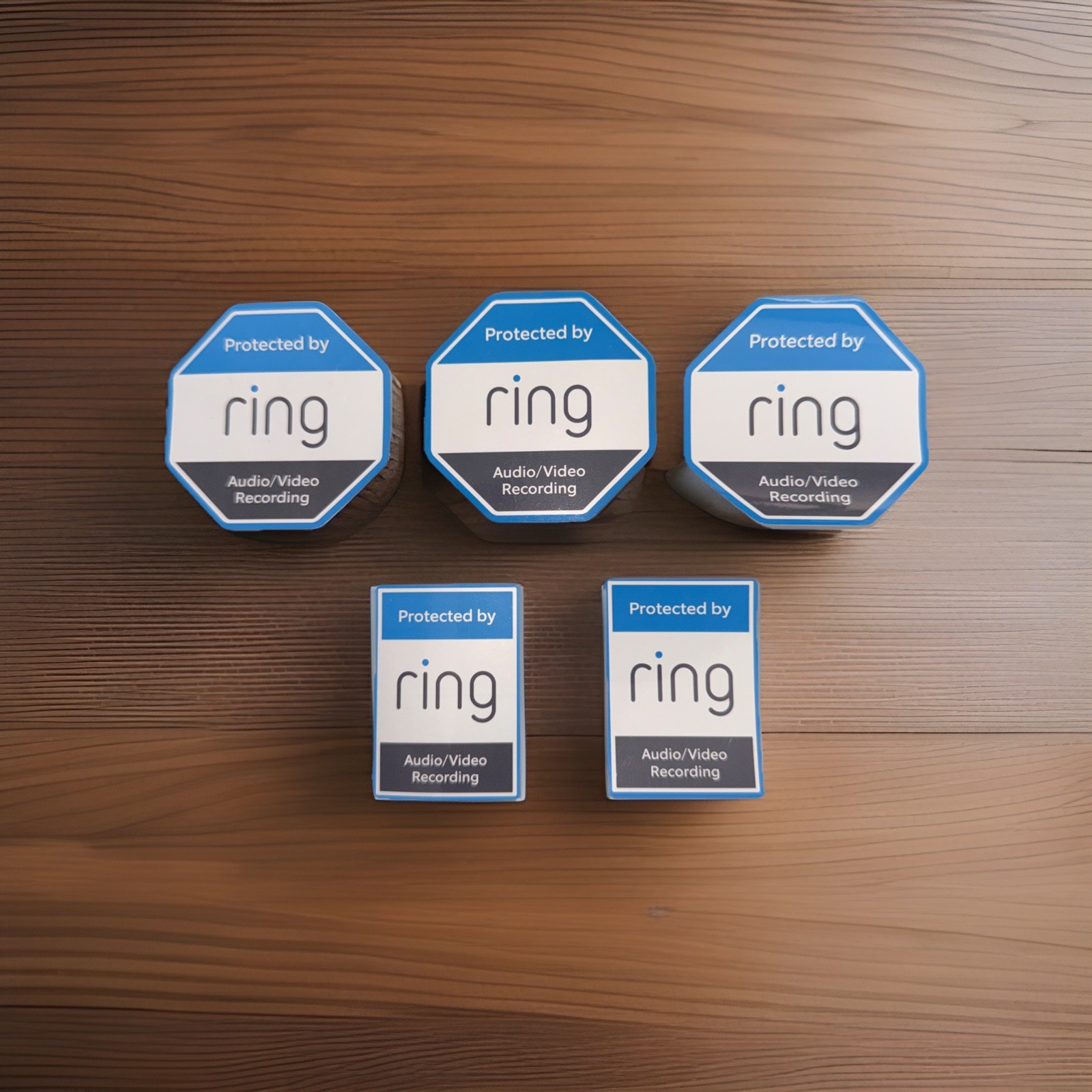 Lot Of 5 Original Ring Doorbell Decal Security Camera Door Window Sticker