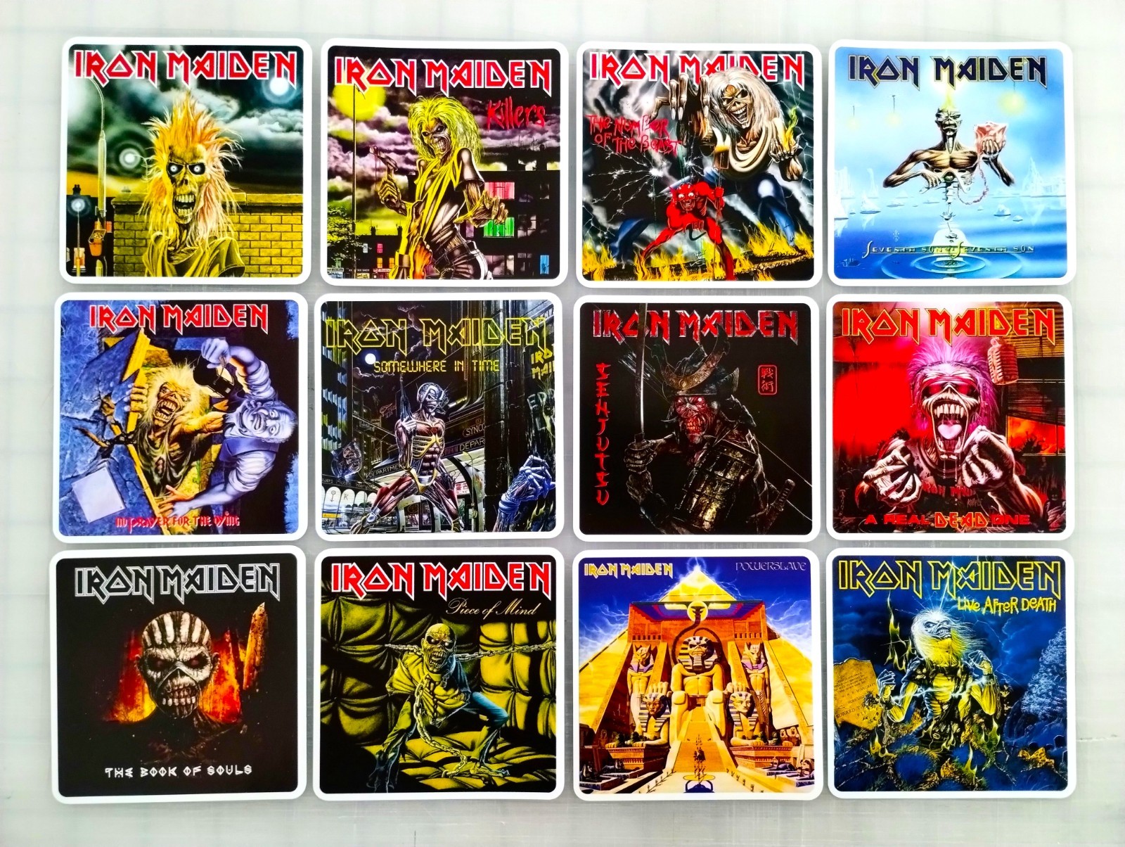 Iron Maiden Inspired Vinyl Sticker Lot (12 Stickers) thrash metal metallica