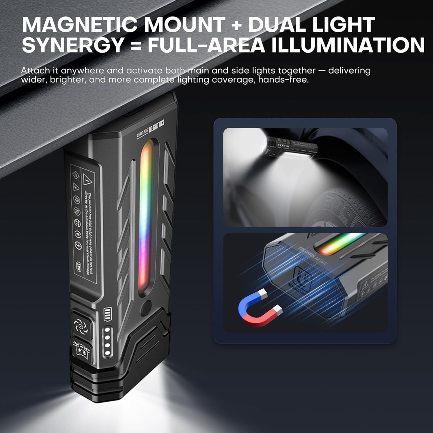 EDC Rechargeable Flashlight 3250 Lumens with RGB Light,55 Modes Multifunction…