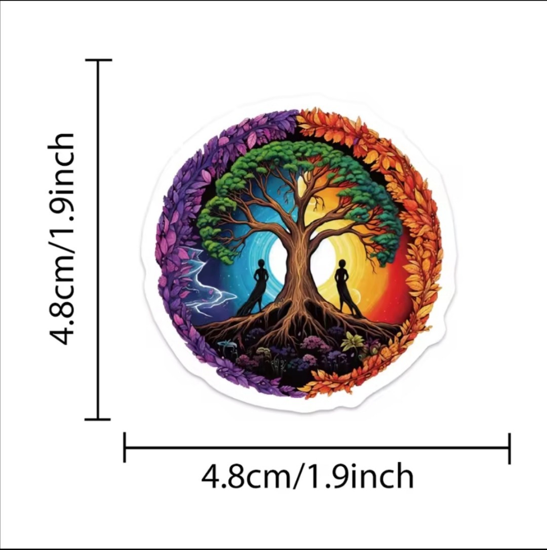 20 PCS Tree of Life Celtic Pagan Totem Stickers 2 BRAND NEW