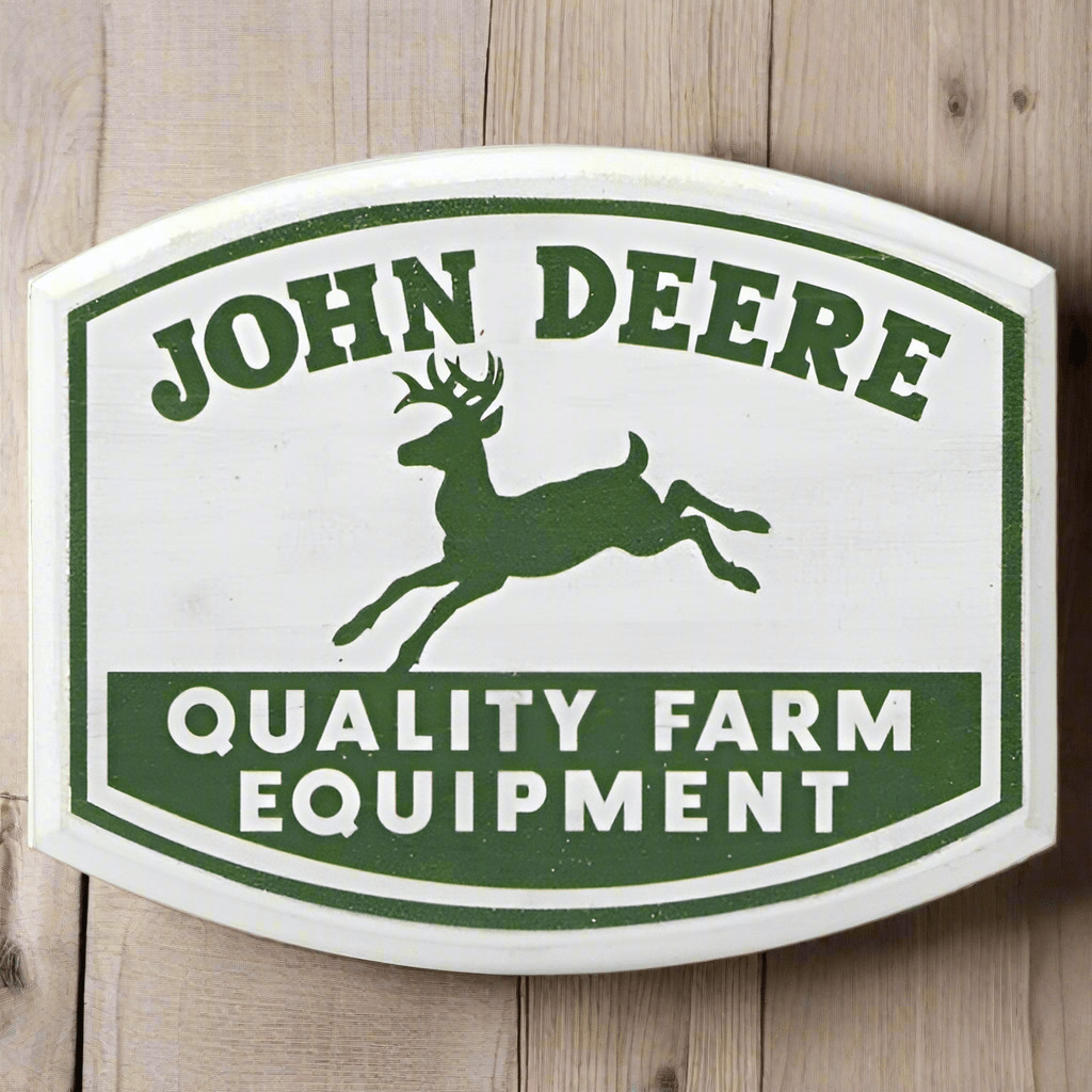 John Deere Wood Magnet (3" x 2.5")