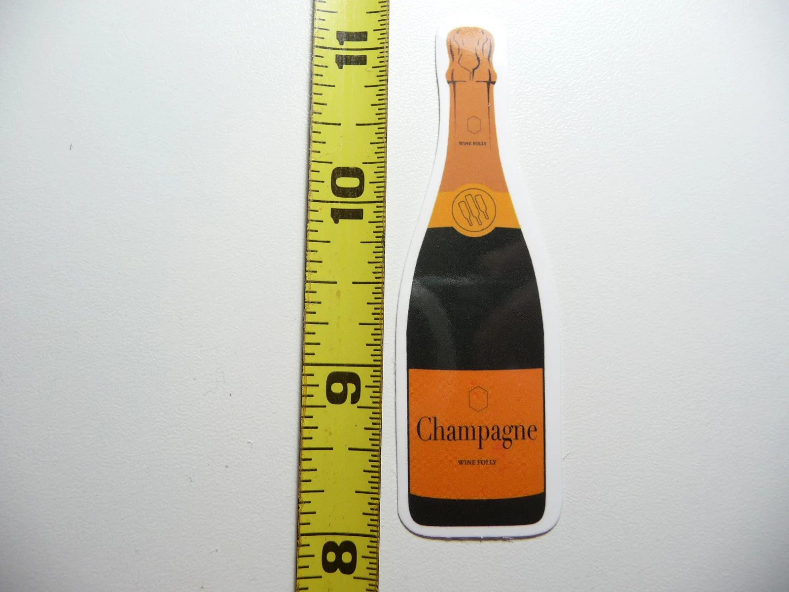 GENERIC CHAMPAGNE BOTTLE SMALL STICKER DECAL BAR DECORATION ALCOHOL FUN PARTY