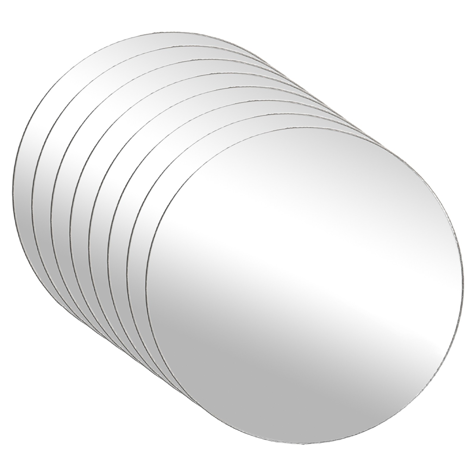 8Pcs Acrylic Mirror Sheet, 2" Circle Self Adhesive Mirror