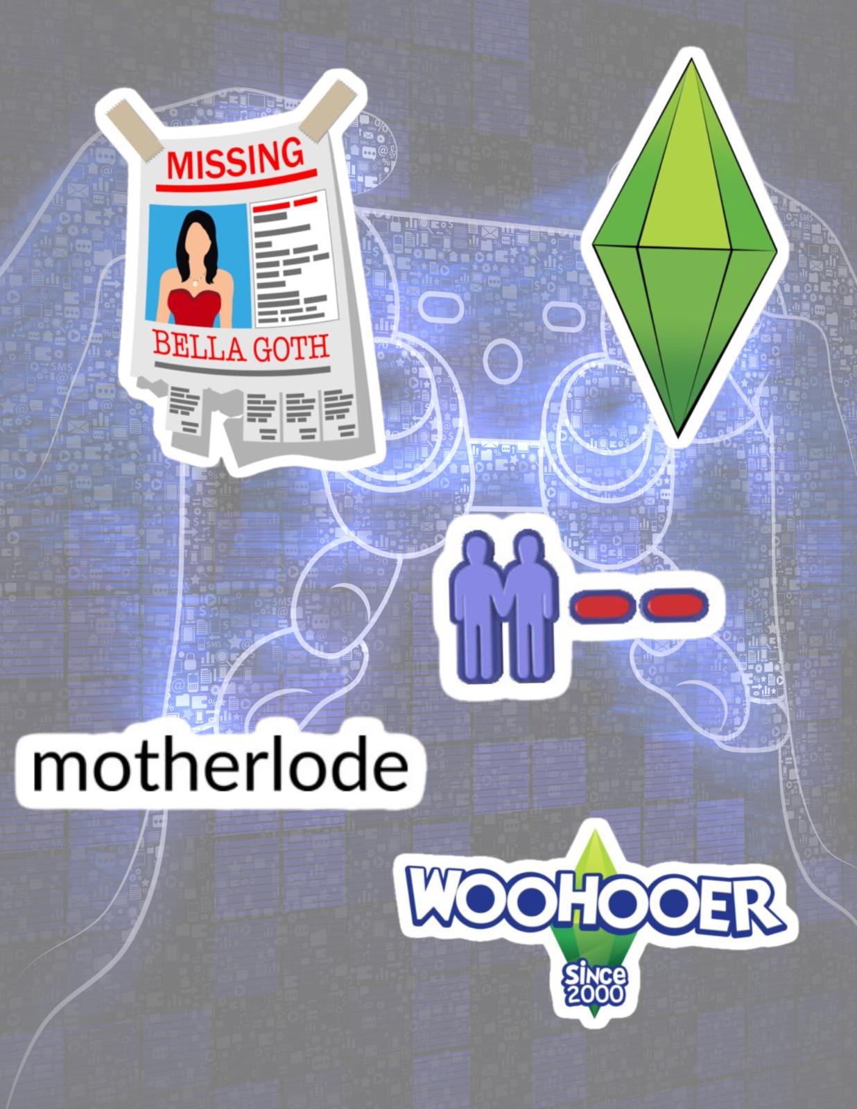 The Sims Video Games 5pc Stickers Pack