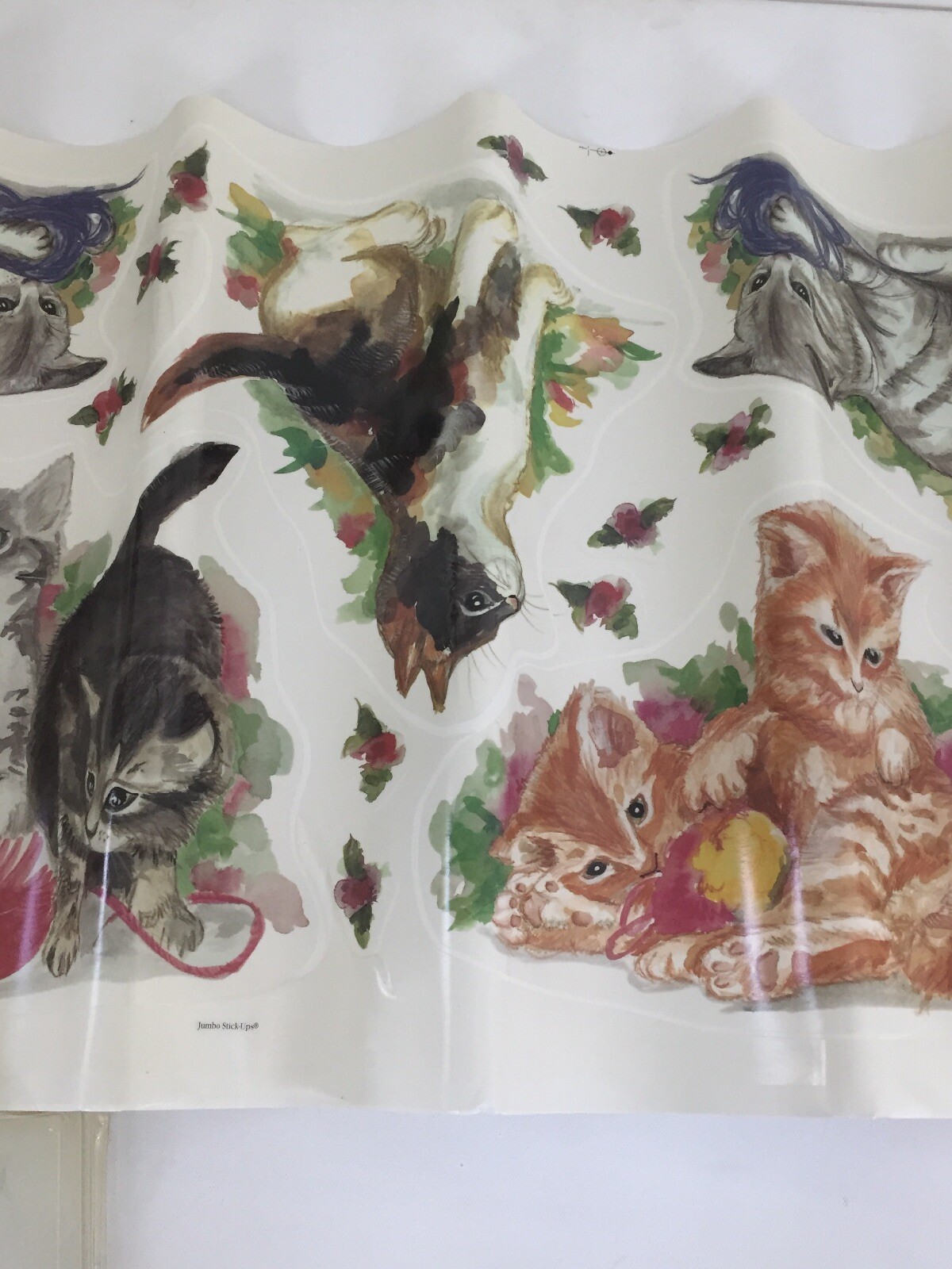 Vtg Priss Prints Jumbo Stick-Ups Kittens PreCut Reusable Wall Decoration #40291