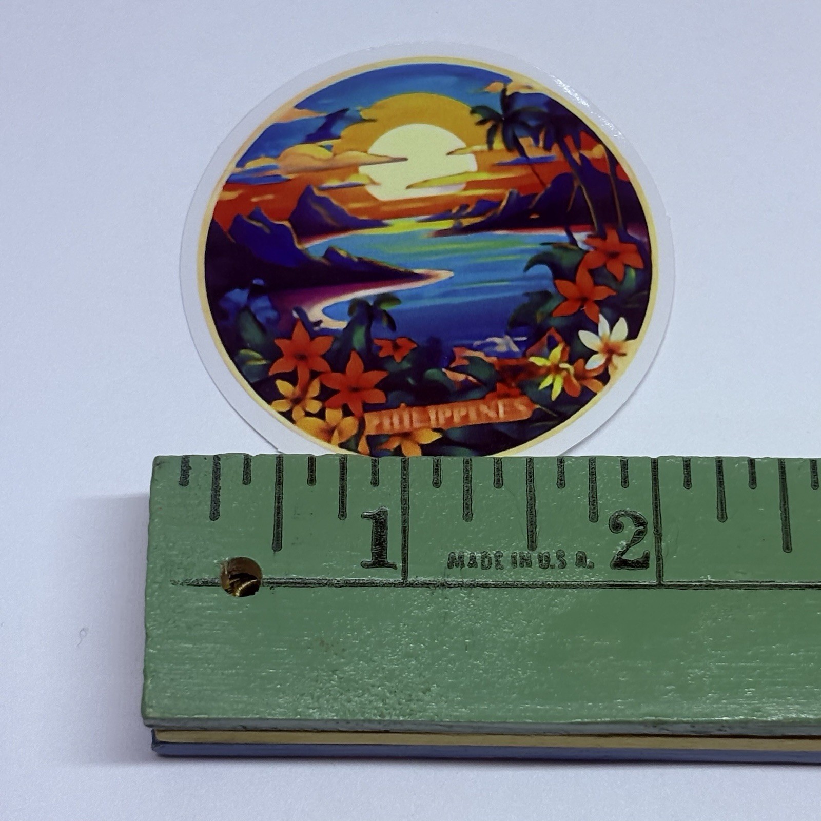 Philippines Beach Sticker Travel City Tour Art Decal Vinyl Souvenir Round Tc6