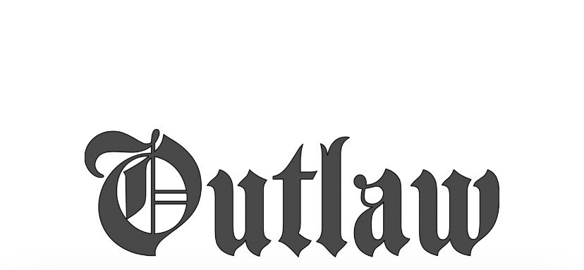 OUTLAW Vinyl Decal Sticker Car Window Wall Bumper Gangster Dope Gunslinger Funny