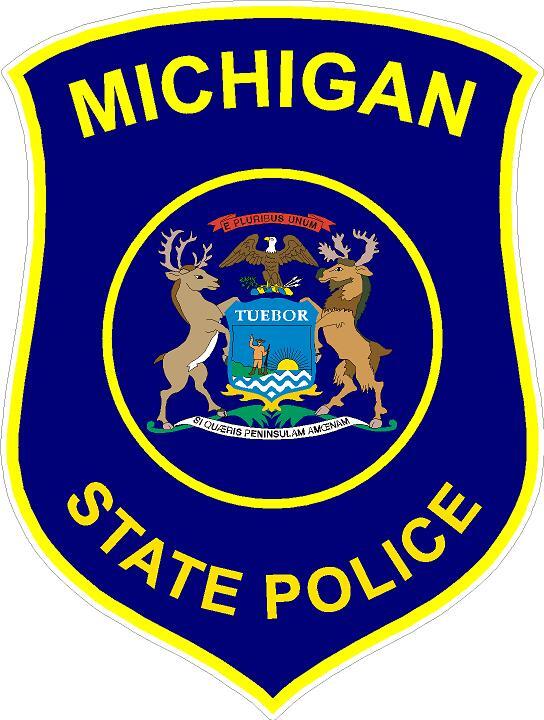 Michigan State Police Reflective, or Matte Vinyl Decal Sticker MI Trooper