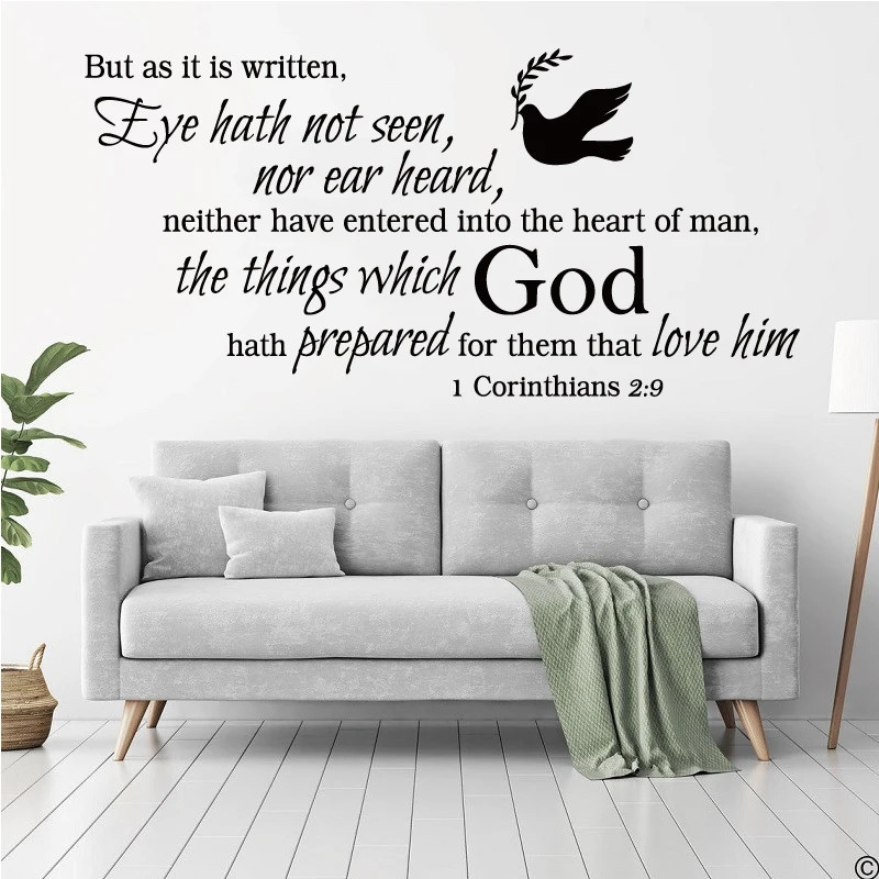 Christian Wall Stickers Corinthians 2;9 Bible Verses God Admonitions Religious