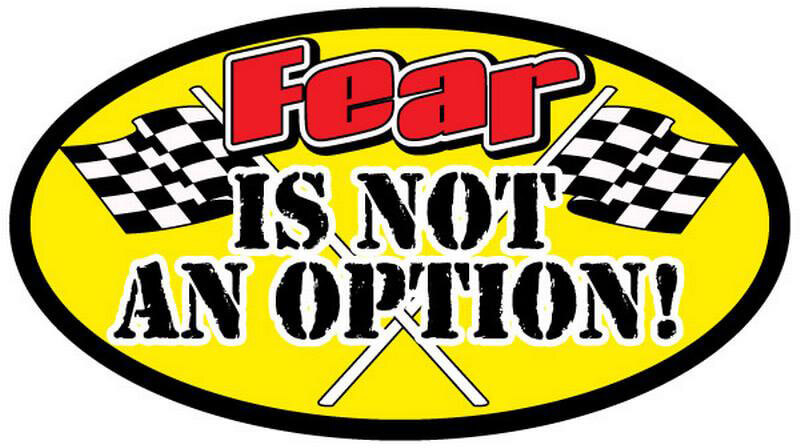 Fear Is Not An Option – Postcard Sized Vinyl Sticker 6" x 3.5"