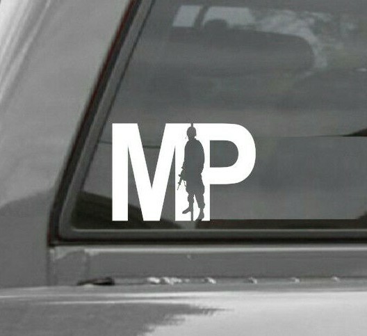 MP (MILITARY POLICE) Vinyl Window Decal/Sticker