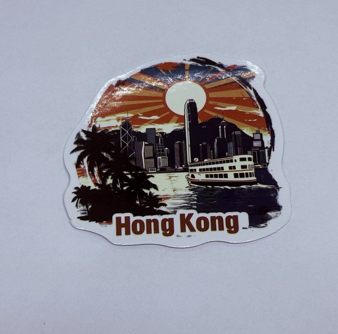 Hong Kong Sticker Travel City Harbor Skyline Tour Art Decal Vinyl Souvenir Tc9