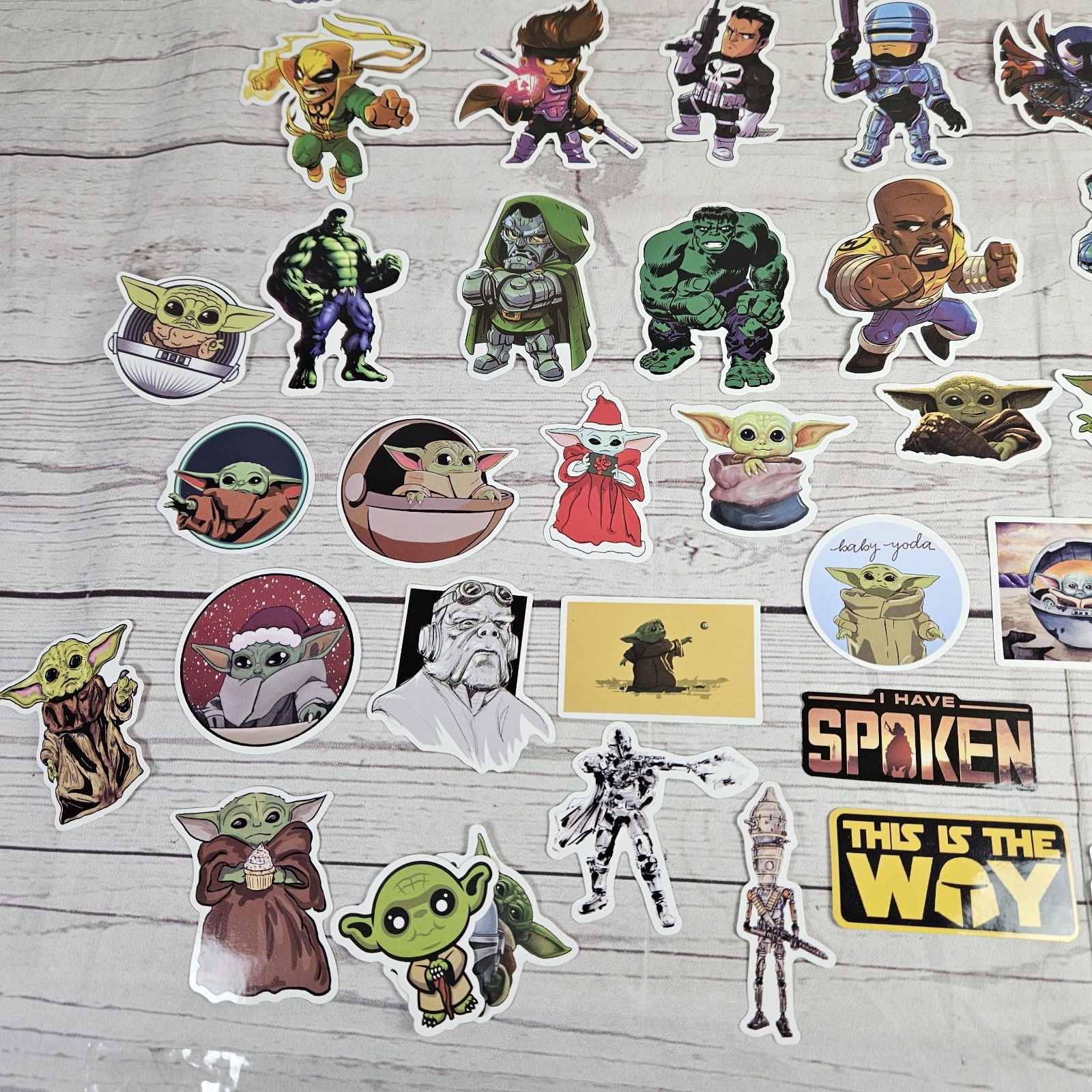 Random Sticker Bomb Lot Of 55 Stickers Marvel DC Comics Star Wars Die Cut