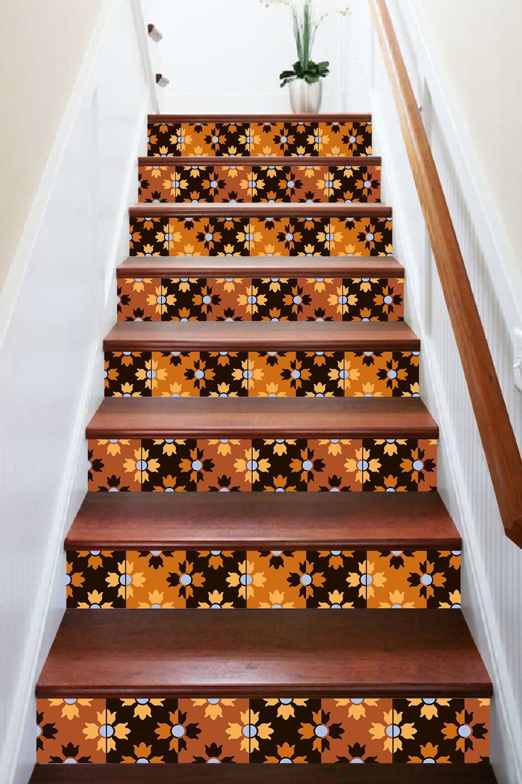 3D Yellow Black ZHU434 Stairs Risers Decoration Photo Mural Vinyl Wallpaper Amy