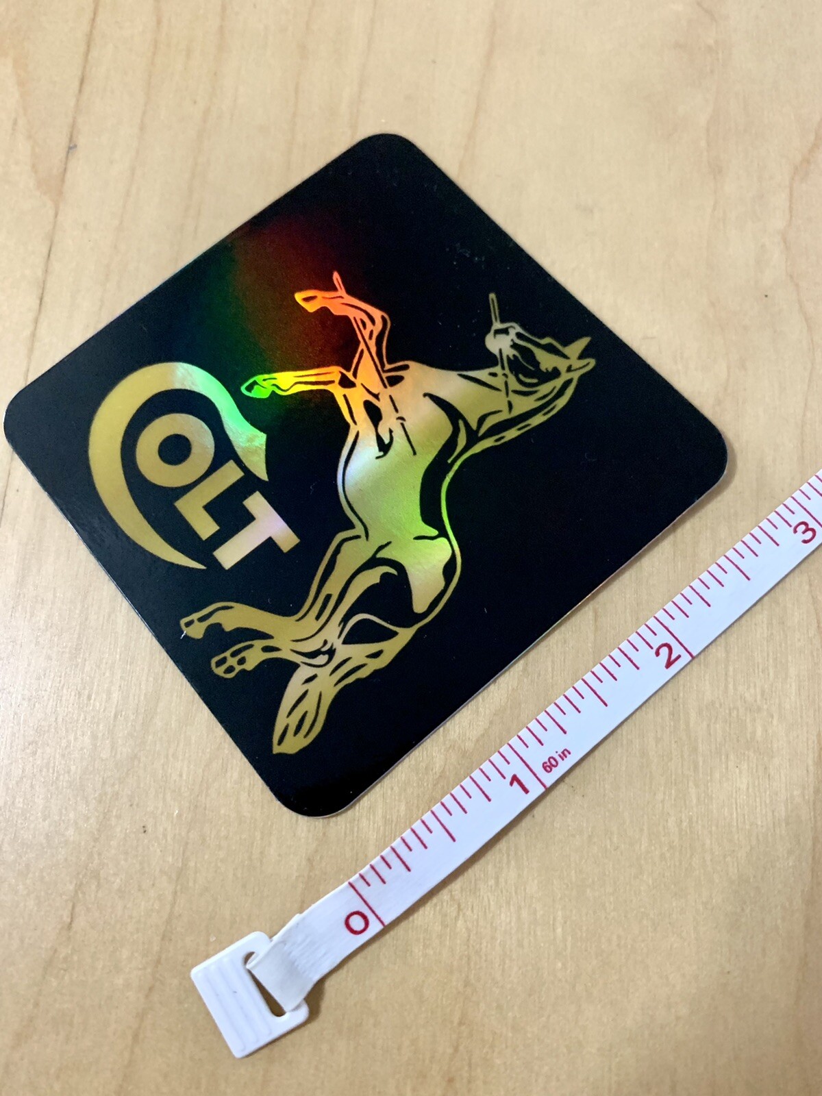 Colt Firearms Sticker Gold Holographic Vinyl Decal Shiny 3” Inch Horse Pistol