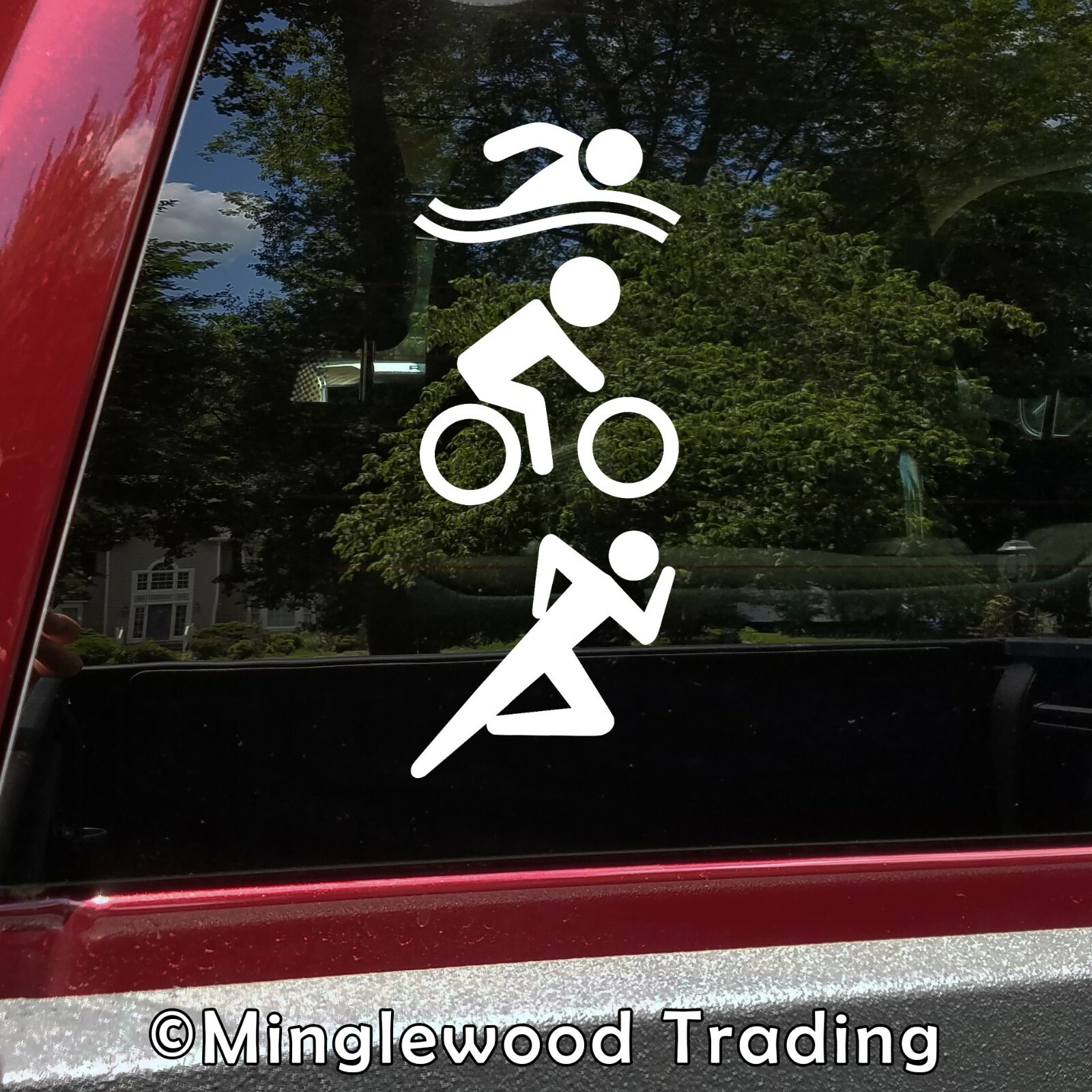 Swim Bike Run Vinyl Decal V1 – Triathlon Race Triathlete Sport – Die Cut Sticker