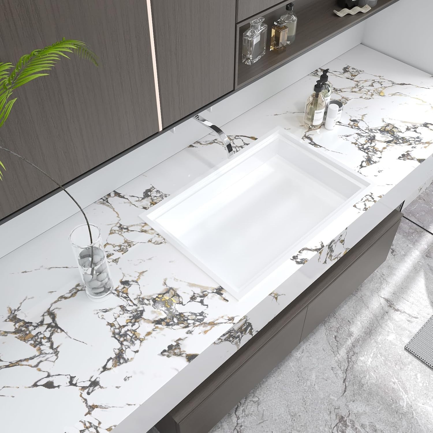 Marble self adhesive Contact Paper kitchen Granite Countertops peel and stick