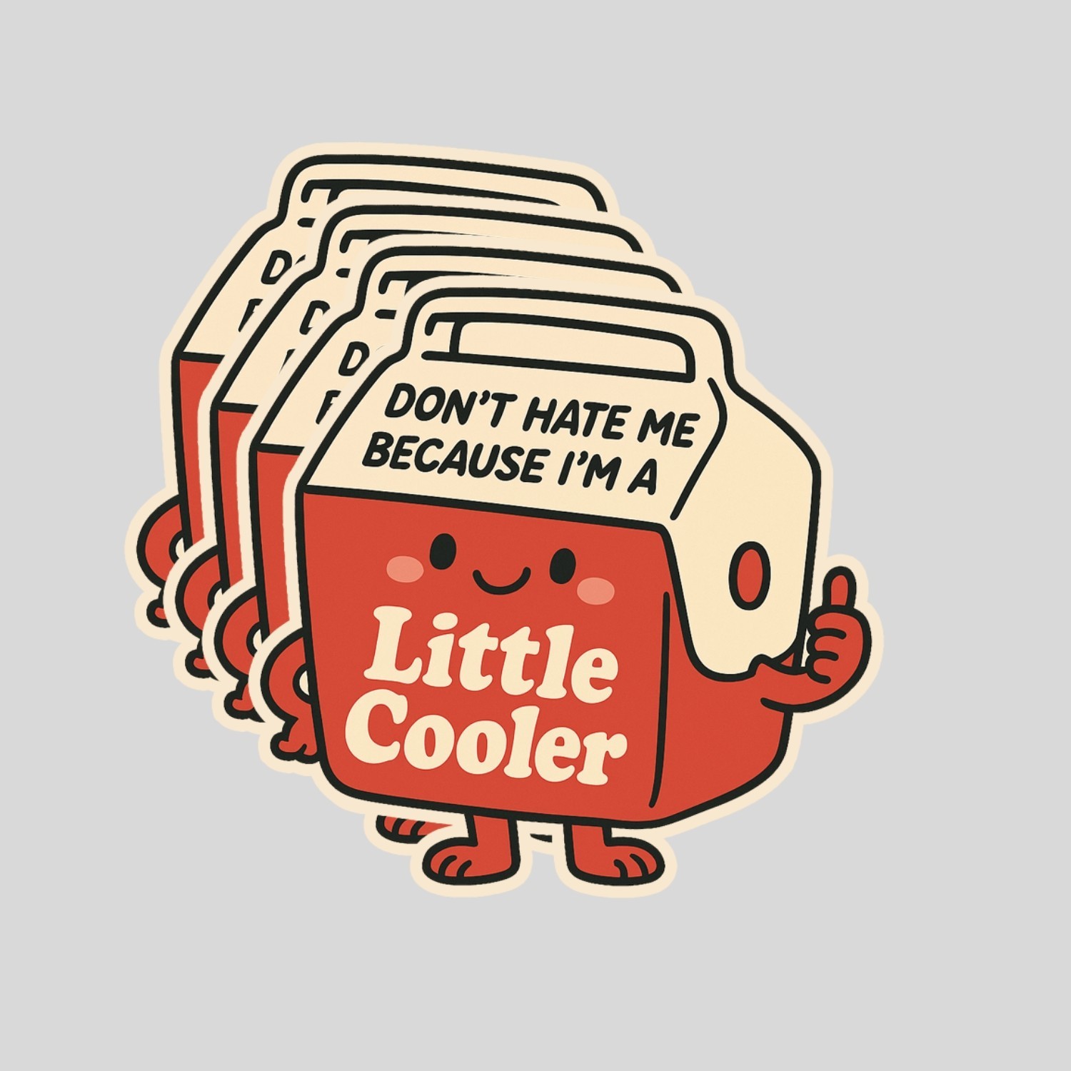 4PCS Don’t Hate Me Because I’m a Little Cooler Stickers – Funny Pun Quote Decals