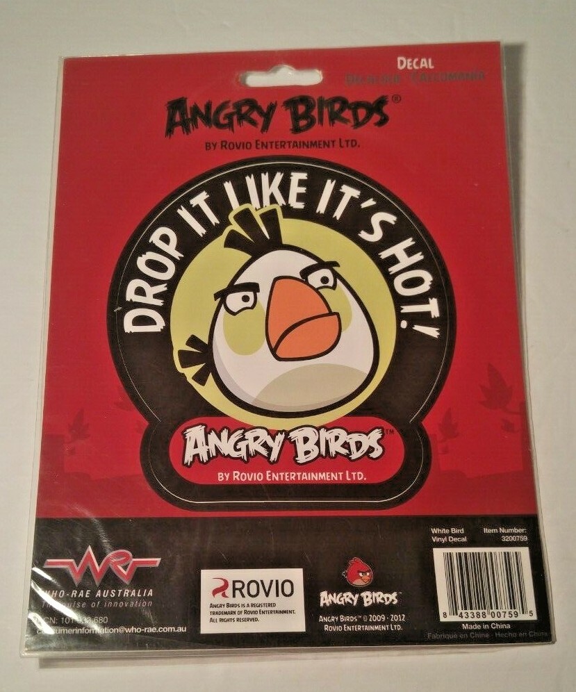 ANGRY BIRDS Decal Drop It Like It's Hot! By Rovio Entertainment Ltd.